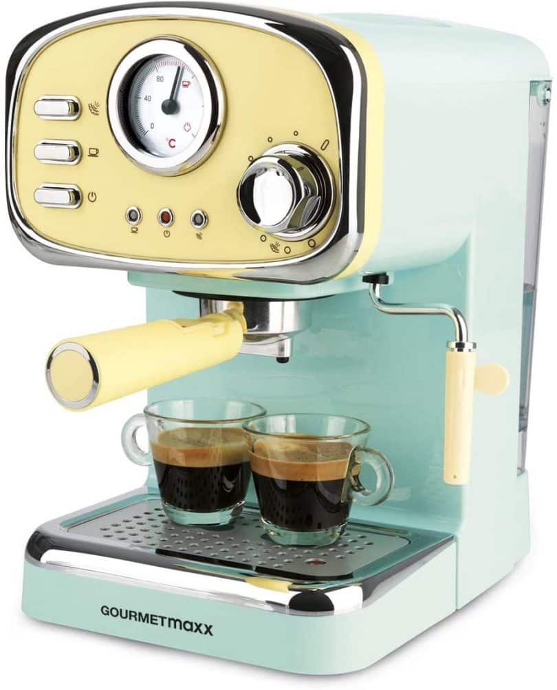 Ariete Cafetière 1396 Noir - Moulin Intégré - 15 Bars - 1.5L - Cappuccino - Moderna